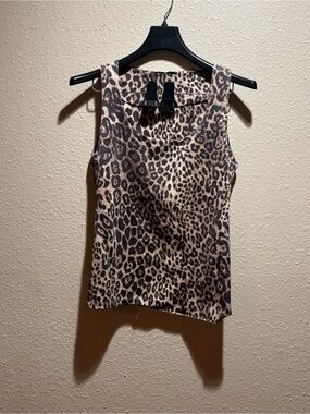 Women’s Leopard Print Tank Top - Brown